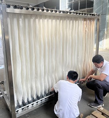 Submerged MBR Membrane for wastewater filtration Assembly video in factory